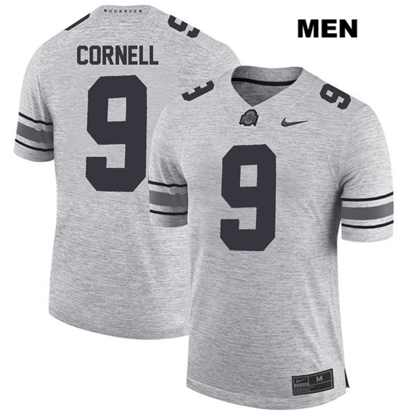 Ohio State Buckeyes Men's Jashon Cornell #9 Gray Authentic Nike College NCAA Stitched Football Jersey JC19I70QF